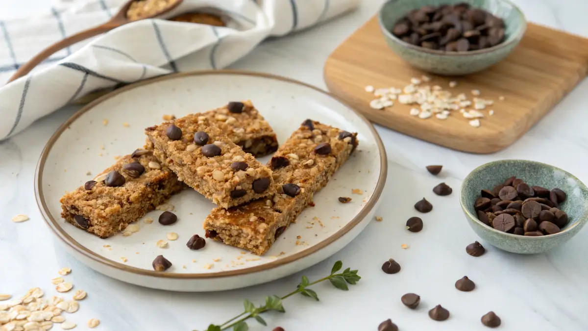 Homemade granola bars served on a plate with chocolate chips, MadeGood Granola Bars Recall FDA