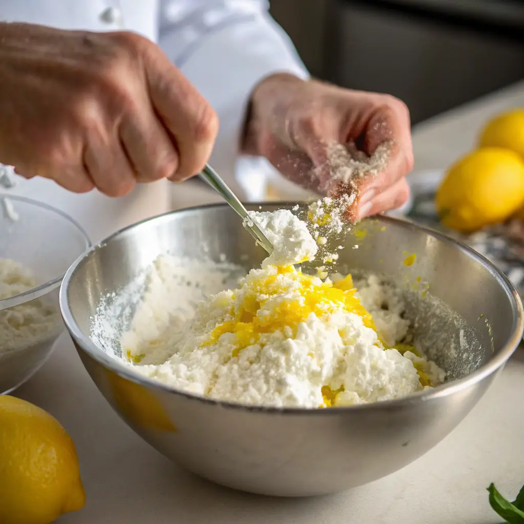 Mixing ricotta dessert recipes ingredients