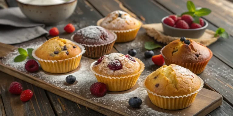 super Easy Muffin pan Dessert Recipes treats with colorful garnishes