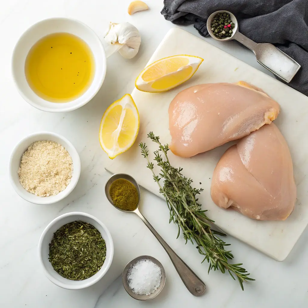 Ingredients for Lemon Rosemary Chicken